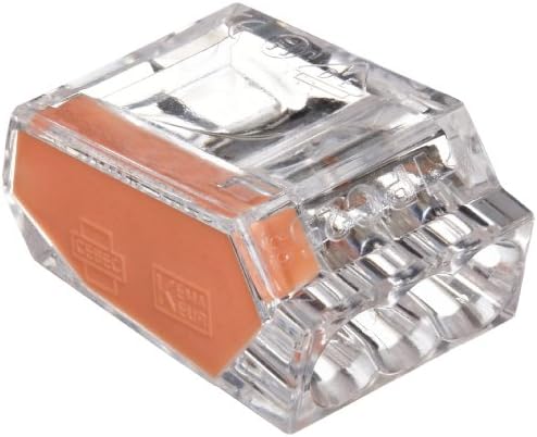 Morris Products 23013 Push In Wire Connector, Orange, #12-#22 Awg, 3 Poles (Pack of 100)
