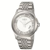 Gucci Men`s YA126209 G Timeless Silver Dial Stainless Steel Bracelet Watch