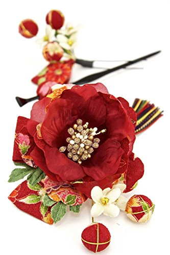 髪飾り 3点セット 花 和柄