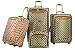 Luggage America D-6000-4-SV Olympia Spearmint Polka Dot 4 pc luggage set