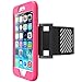 iPhone 6 Plus Armband, SUPCASE Apple iPhone 6 Plus Armband 5.5 inch Easy Fitting Sport Running Armband with Premium Flexible Case Combo for iPhone 6 Plus Case (Magenta), Not Fit iPhone 6 4.7 inch