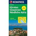 Kompass Panorama-Karten, K�rnten, Slowenien, N�rdliche Adria (Nr.352): Autokarte mit Panorama