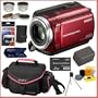 Sony DCR-SR47 60GB Hard Disk Drive Handycam� Camcorder (Red) + Deluxe Camcorder Accessory Kit