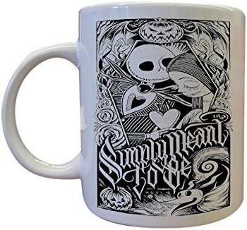 Jack and Sally Muertitos the Nightmare Before Christmas White Mya Coffee Coffe Mug , Custom Mug, Personalised Photo Mug, Unique Gift
