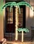 7' Tropical Lighted Holographic Rope Light Palm Tree