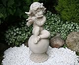 Eigenschaften   / Engel spielt auf einer Flöte - Skulptur Statue NEU!