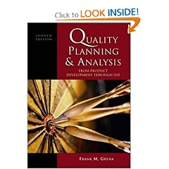 Quality Planning and Analysis: From Product Development through Use
