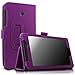 Infiland Folio Leather Case Fit Stand Cover For ASUS MeMO Pad 7 ME170CX 7-Inch Tablet / ASUS MeMO Pad 7 ME70CX 7-Inch / ASUS MeMO Pad 7 ME170C 7-Inch / ASUS Fonepad 7 FE170CG Tablet, Purple