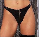 Boom Boom Babes Sexy One Size Romantic Boxed Womens Zip Up Vinyl Thong