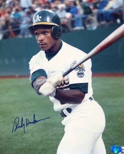 Rickey Henderson Autographed/Hand Signed Oakland Athletics Baseball 8x10 Photo