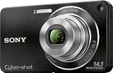 Sony DSCW350B Cyber-shot Digital Camera - Black (14.1 MP, 4x Optical Zoom) 2.7 inch LCD
