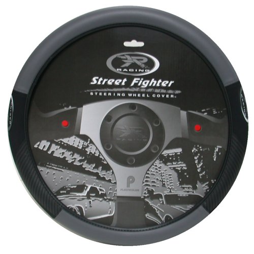 Gray R Racing Street Fighter Steering Wheel Cover