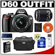 Nikon D60 Digital SLR Camera with 18-55mm AF-S VR Zoom Lens + Nikon 55-200mm AF-S Zoom Lens + 8GB SD Card + EN-EL9 Battery + Case + Cameta Bonus Accessory Kit