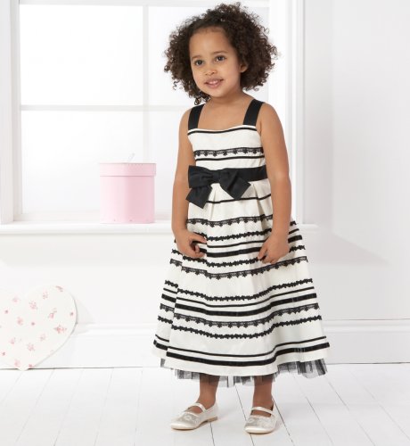 Autograph Embroidered Stripe Prom Dress clothing