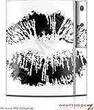 Sony PS3 Skin Big Kiss Lips Black on White