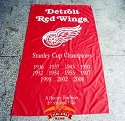 Detroit Red Wings flag Detroit Red Wings hockey Flag NHL Detroit Red Wings Stanley Cup Champions banner--polyster flags,Brass Grommets ,Anti-UV,Digital Printing--NHL flags 3 X 5 Ft