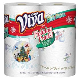 Viva Big Roll Paper Towels, Seasonal Print, 2 Pack