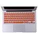 HDE Protective Silicone Keyboard Cover Skin for Macbook Air 11.6 (Model 1370 and A1465), Orange