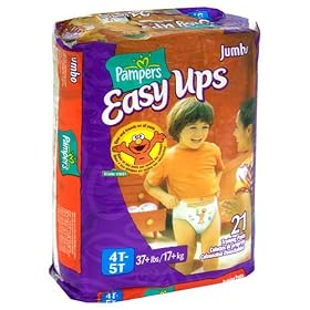Pampers Easy Ups Training Pants, Size 4T-5T, Jumbo Pack, 21 Training Pants