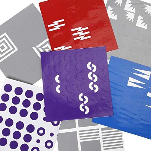BMC Super Cute Simple Dual Sized 7pc Nail Vinyl Mixed Designs Manicure Art Sticker Bundle - Creative Shapes Set