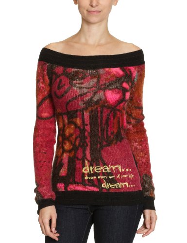 Desigual Damen Pullover 17J2191, Gr. 40 (L), Rot (3001) Preisvergleich