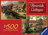 Ravensburger Puzzle - Riverside Cottages - 2 Puzzles in a Box (500 pieces each)