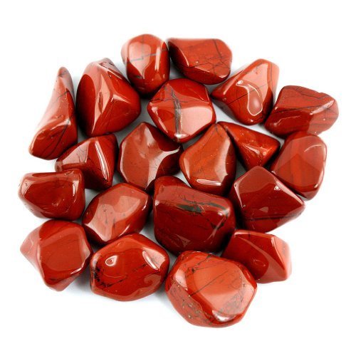 Crystal Allies Materials: 1/2lb Bulk Tumbled Red Jasper Stones from South Africa - Large 1" Polished Natural Crystals for Reiki Crystal Healing *Wholesale Lot*