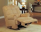 Indoor Furnitures item: Beige Chenille Fabric Motion Recliner Sofa Chair