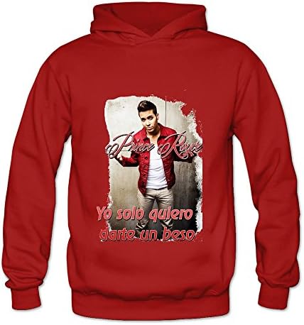 Soulya Women's Prince Royce Summer Cotton Hoodies Sweatshirt Size S US Red