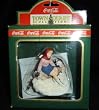 Coca Cola Botlle Skaters Pause Town Square Figurine