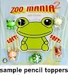 Great for Easter Baskets! Set of 10 Pet Friends or Zoo Mania Series 1 & 2 Animal Squishy Pencil Toppers