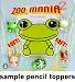 Great for Easter Baskets! Set of 10 Pet Friends or Zoo Mania Series 1 & 2 Animal Squishy Pencil Toppers