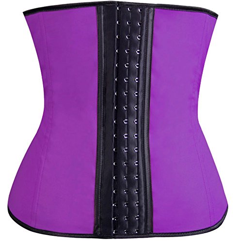 Pandolah Women Sport Latex Steel Boned Corsets and Bustiers Waist Training Cincher