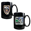 Real Salt Lake MLS 2pc Black Ceramic Mug Set - Primary Team Logo & MLS Logo by Great American Products