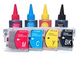 4 pks Pre Filled for Brother LC61/38/16/970/980/1100 Refillable Ink Cartridges+ 400ml Bulk Refill Ink, for MFC 795CW, MFC 990CW 517KLYYKOsL. SL160 4 pks Pre Filled for Brother LC61/38/16/970/980/1100 Refillable Ink Cartridges+ 400ml Bulk Refill Ink, for MFC 795CW, MFC 990CW