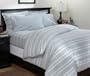 Pinzon 160-Gram Yarn-Dye Heathered Plaid Flannel Full/Queen Duvet Cover, Green/Blue Plaid