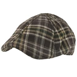 Cotton Scottish Plaid Panel Ivy Driver Hat Gray with Multi-colors M/L