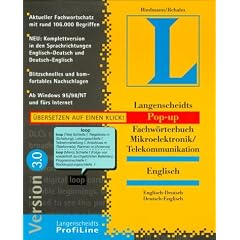 Pop-up Fachw�rterbuch Mikroelektronik / Telekommunikation Englisch. Version 3.0. CD- ROM f�r Windows 95/98/ NT 4.0