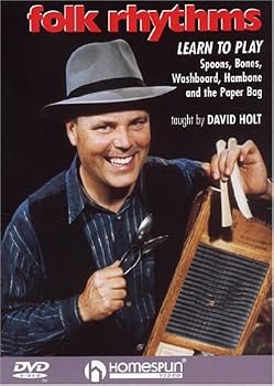 DVD-Folk Rhythms-Learn To Play Spoons,Bones,Washboard,Hambone and the Paper Bag