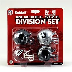 AFC West Division (4pc.) "Traditional" Pocket Pro NFL Helmet Set by Riddell