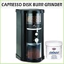 Capresso 580 14 oz. Disk Burr Grinder in Black with Coffee Grinder Cleaner