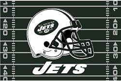 New York Jets Tufted Floor Rug - NFL Football Fan Shop Sports Team Merchandise