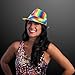 Multicolored Rainbow Sequin Light Up LED Fedora Hat
