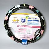 ハンドルカバー スヌーピーフラワー Mサイズ ブラック