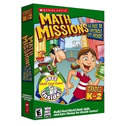 Scholastic Math Missions w/card game, age K-2