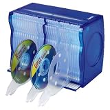 Hama - Module en plastique bleu superposable et juxtaposable pour le rangement de 60 CD sans boîtiers - 00048483