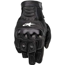 Alpinestars Alloy Men's Leather Street Motorcycle Gloves - Black