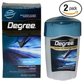 Degree Clinical Protection, Male Cool Rush, 1.7-Ounces (Pack of 2)