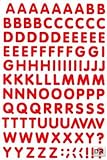 Produkt-Bild: Buchstaben Zahlen Nummern Deko 23 mm Basteln Spiel Sticker Bogen Aufkleber 27 x 18 cm