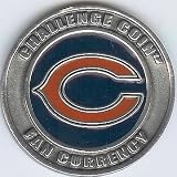 NFL Chicago Bears Challenge Coin Poker Guard with black velvet pouch